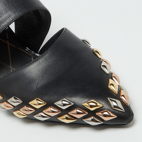 Louis Vuitton Black Leather Gold Rush Slingback Pumps Size 39 - Picture 7 of 9
