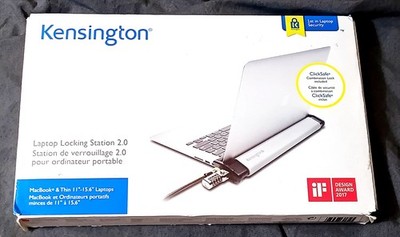 Kensington Laptop Locking Station 2.0 ClickSafe Combo Lock for 11-15.6'' Laptops