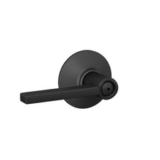 Schlage F40 V LAT 622 Latitude Door Lever, Bed  Bath Privacy Lock, Matte Bl...