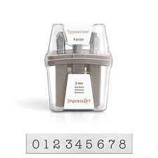 Impress Art Letter Stamp Typewriter Numbers 
