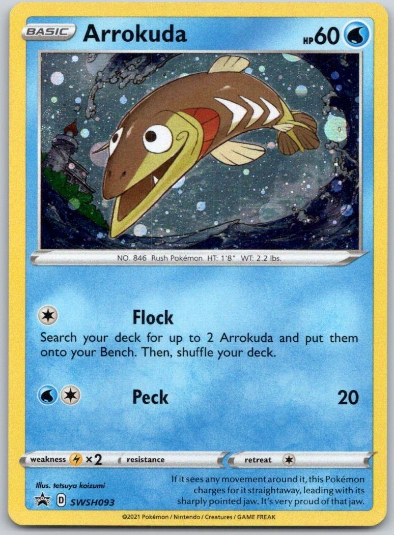 Pokémon TCG Arrokuda Promo Holo SWSH093 NM