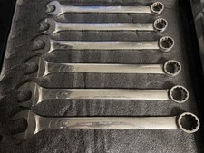 Snap-on USA SOEX34-SOEX44 6pc SAE Combo Wrench Set, Flank Drive Plus
