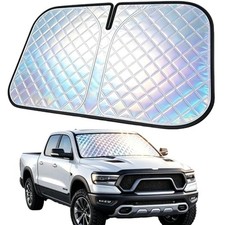 Foldable Windshield Sunshade for For 2019-2026 Ram 1500 Iridescent with cotton