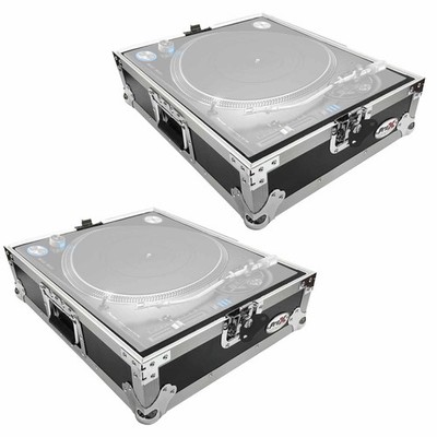 ProX T-TT DJ Turntable ATA Flight Road Ready Case Pair for Techincs, Vestax, St