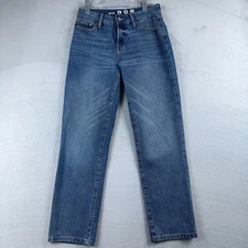 Peace Love Eco by Rewash Jeans High Rise Straight Legs Denim Womens Blue SZ 1/25