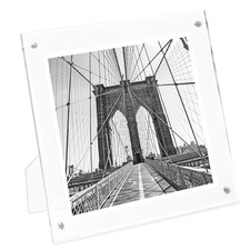 5  x 5  Clear Plain Acrylic Picture Frame, Magnetic Photo Frame, Made for Tab...