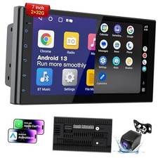 Double Din Car Stereo with 7" HD Touchscreen  CarPlay  Android Auto  Backup