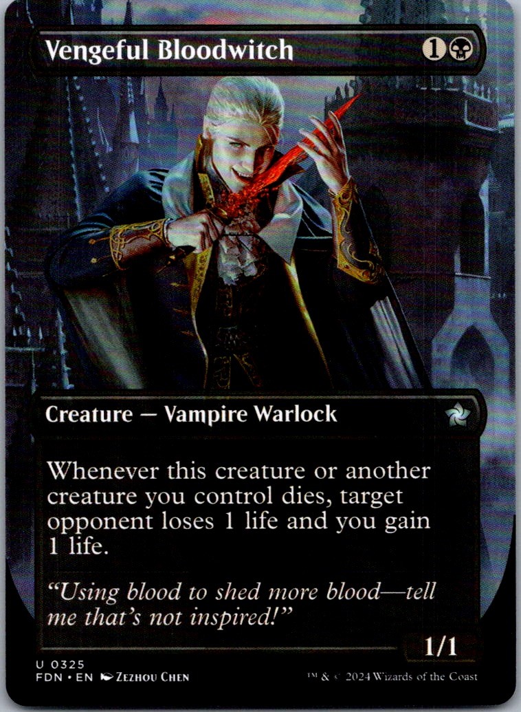 Vengeful Bloodwitch (Borderless) U FDN #325 NM MTG Magic