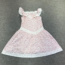 Aéropostale Dress Juniors M White Floral Off Shoulder Button Front Lace Sundress