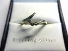 Vintage SOLID SILVER & MARCASITE Wrap Around Design BAND RING