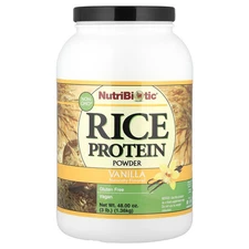 NutriBiotic Raw Rice Protein Vanilla 3 lb 1 36 kg Egg-Free, Gluten-Free,