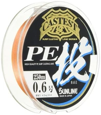 SUNLINE PE line CASTEST PE throw 250m 0.6 size 4 pieces 5 colors