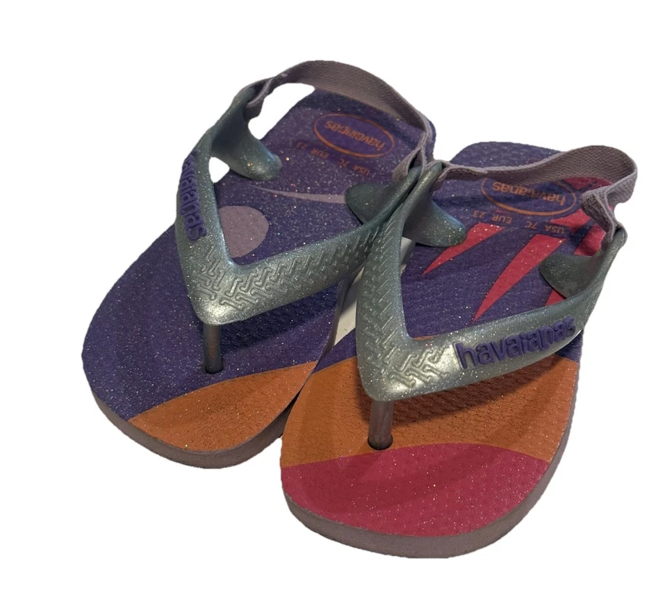 Chanclas brasileñas Haviana púrpura para niños pequeños - talla 7. Foto 3 de 4