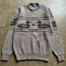 Vintage Pendleton Made in USA Granite Mixed Double Duck Sweater Size L