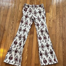 Pilcro and Letterpress High Rise Bootcut Corduroy Jeans Pants Paisley Boho 25
