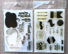 Stampin Up Paper Pumpkin Christmas Photopolymer Cling Stamps