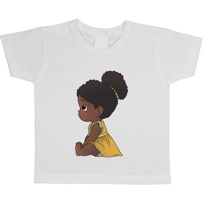 Kinder-/Kinder-T-Shirts ''Süßes sitzendes Mädchen'' Baumwolle (TS051483)
