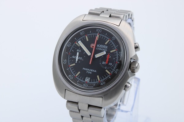 Roamer Pasadena 734 Cronografo Valjoux 7734 Vintage Anni 70