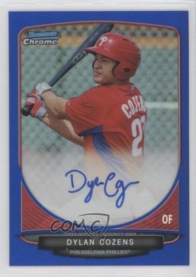 2013 Bowman Chrome Prospects Blue Refractor /150 Dylan Cozens #BCA-DC Auto 0f5t