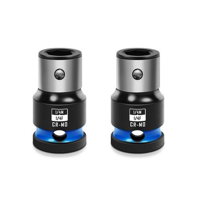 BLACKROBOT 2PCS Impact Bit Holders 1/4 Inch Square Drive to Hex 