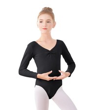 Daydance Girls Ballet Leotard, Long Sleeve Classic Girls Dance Leotard for Ba...