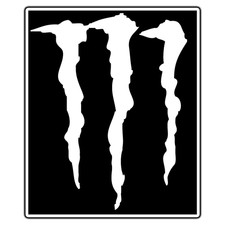 Monster Energy Black Logo 3 Sticker Waterproof Vinyl Decal Die-Cut Garage Car