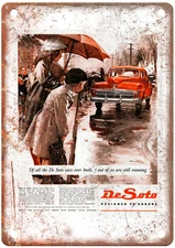1942 Vintage DeSoto Auto Advertisement Retro Look Reproduction Metal Sign A13925