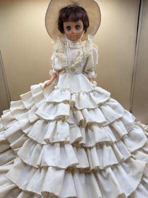 Vintage 80 s Vinyl Doll Made In Hong Kong Scarlett O Hara Dress 15 