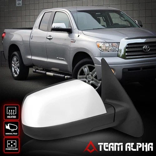 Fits 2007-2018 Toyota Tundra[POWER+HEATED]Right Side Chrome Fold OE Style Mirror