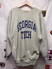 Vintage Georgia Tech Yellow Jackets Tan Champion Reverse Weave 90's Sweatshirt: