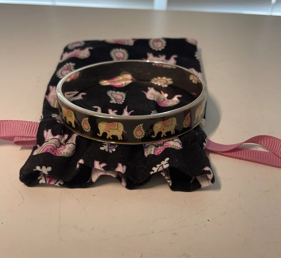 Vera Bradley Bangle Bracelet Pink Elephant Collection - Image 3 of 4