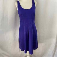 Ann Taylor LOFT Royal Blue Sheath Dress Box Pleats Scoop Neck Sleeveless 2