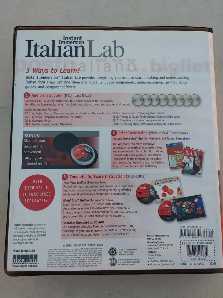 Topics Entertainment Language Lab Italian for PC, Mac - Image 2 of 2
