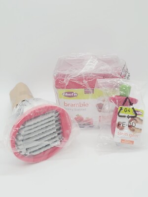 NEW Set Chef'n Strawberry Bramble Basket Slicester Slicer StemGem Huller QVC