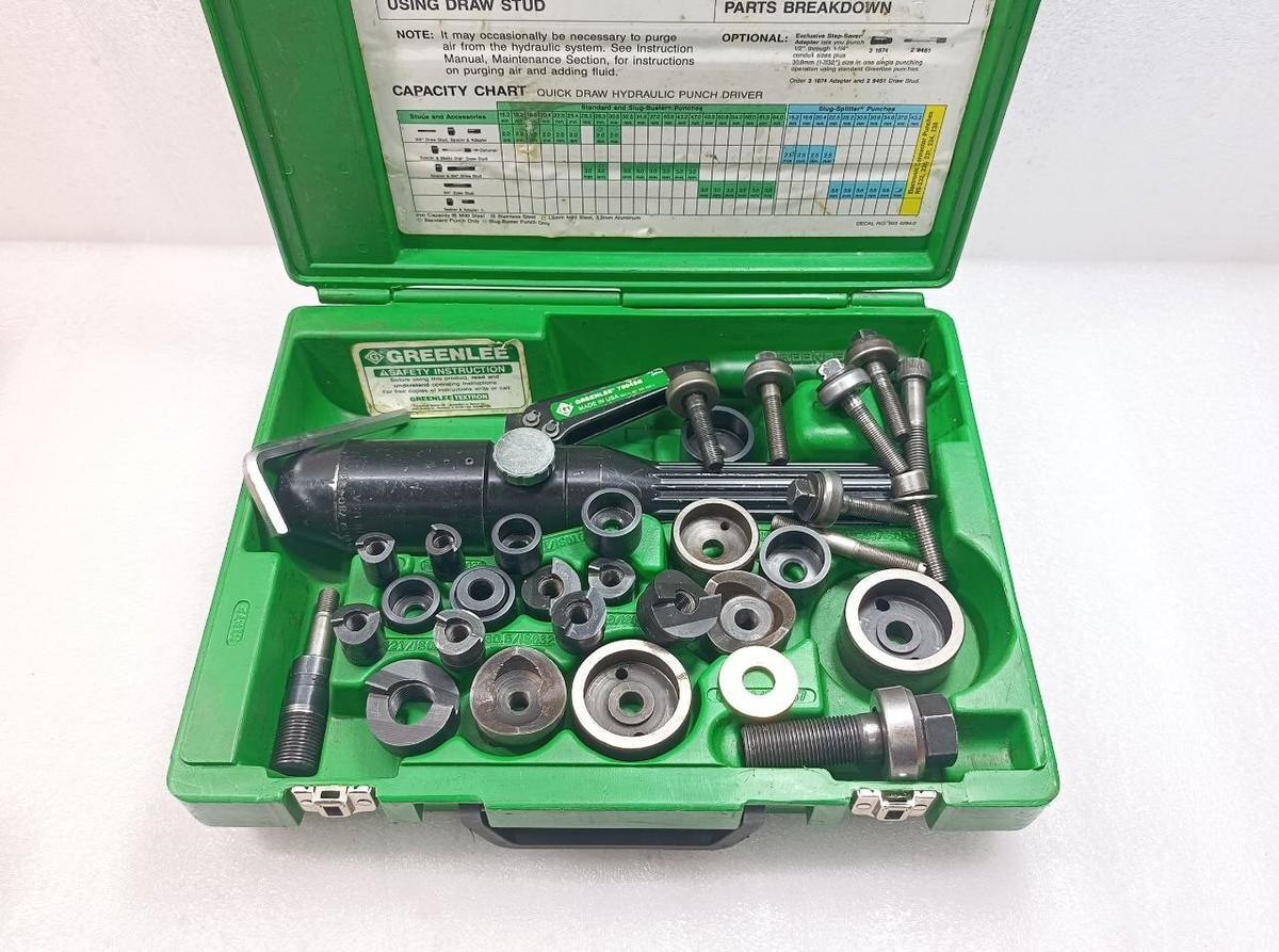 GREENLEE 7804E QUICK DRAW HYDRAULIC PUNCH DRIVER SET USED FAST