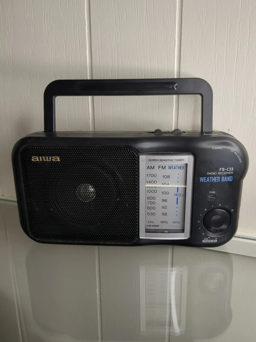 AM FM Portable Radio Receiver Weather Band Aiwa FR-C35