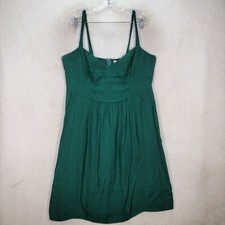 Reformation Womens Dress Green Sweetheart Smocked Flowy Sexy Midi Swing Size XL
