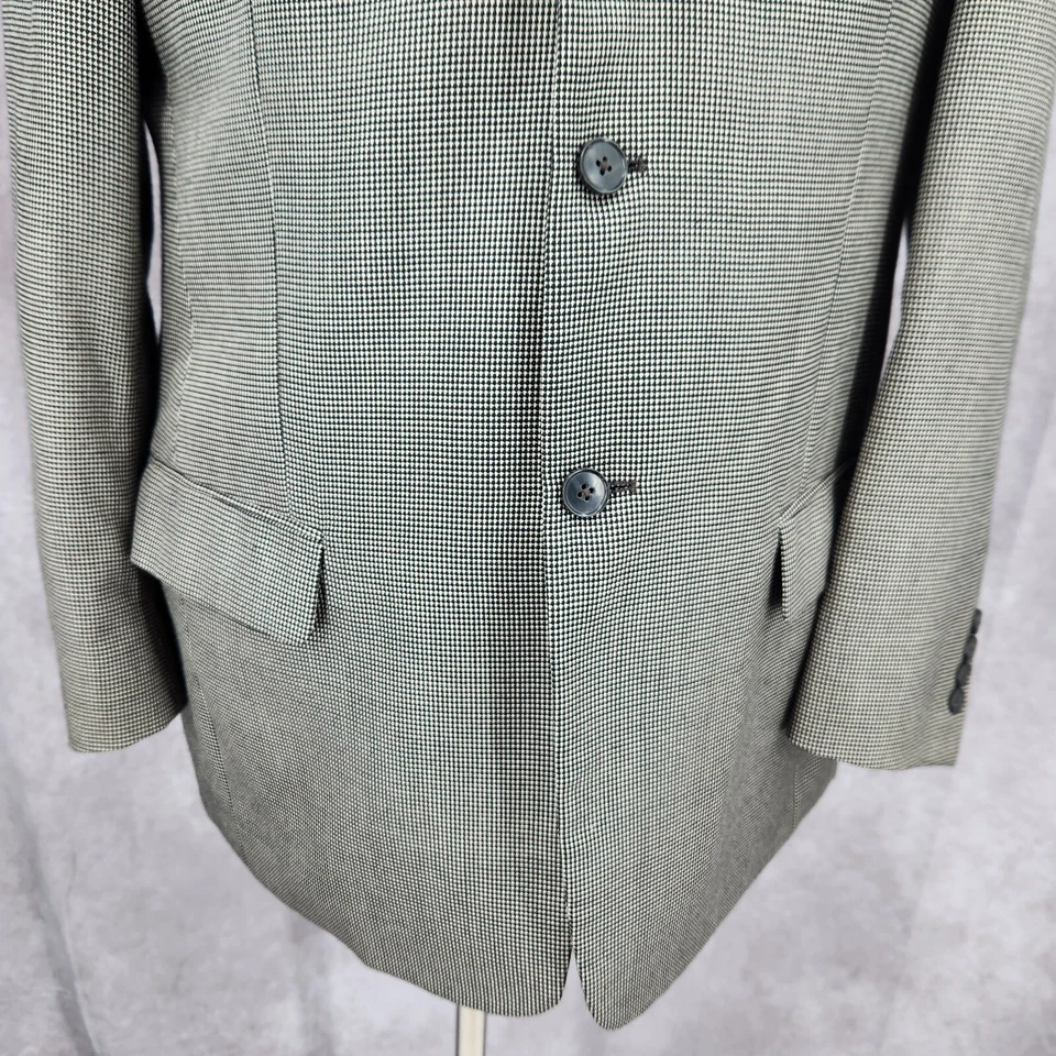 Claiborne Blazer Mens 40R  Gray Silk Wool Blend Sports Coat Jacket 3 Buttons - Image 2 of 4