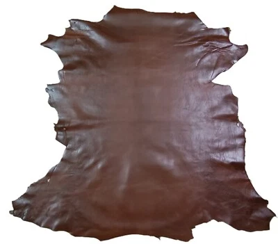 Véritable peau d'agneau cache cuir QUALITÉ DOUCE marron foncé croquant chaque... - Photo 1/4