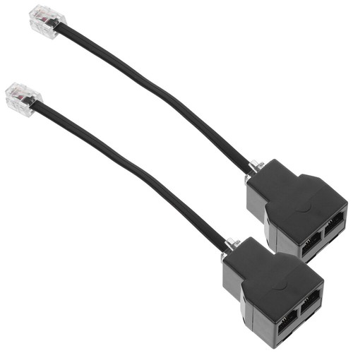 2 Pcs Telephone Splitter Home Connector Cable Accessories - Zdjęcie 3 z 12