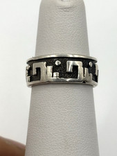 Vintage Sterling Aztec Design Ring 5