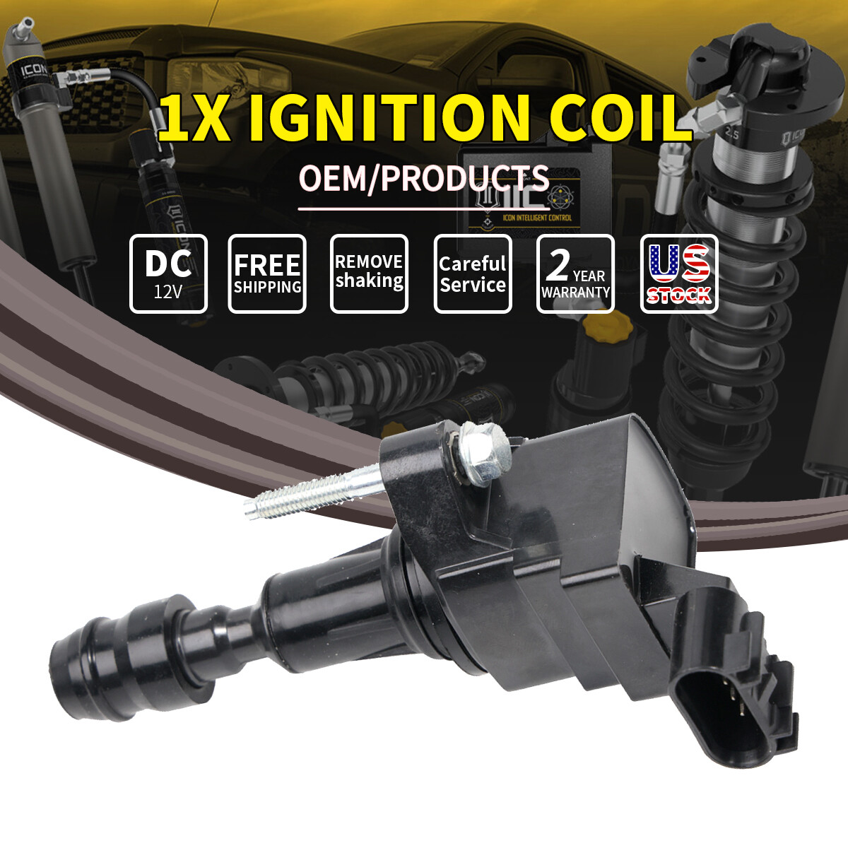4 Ignition Coils UF491 – Fits Buick, Chevy, GMC, Pontiac, Saab, Saturn 05-17 – HICKS PARTS