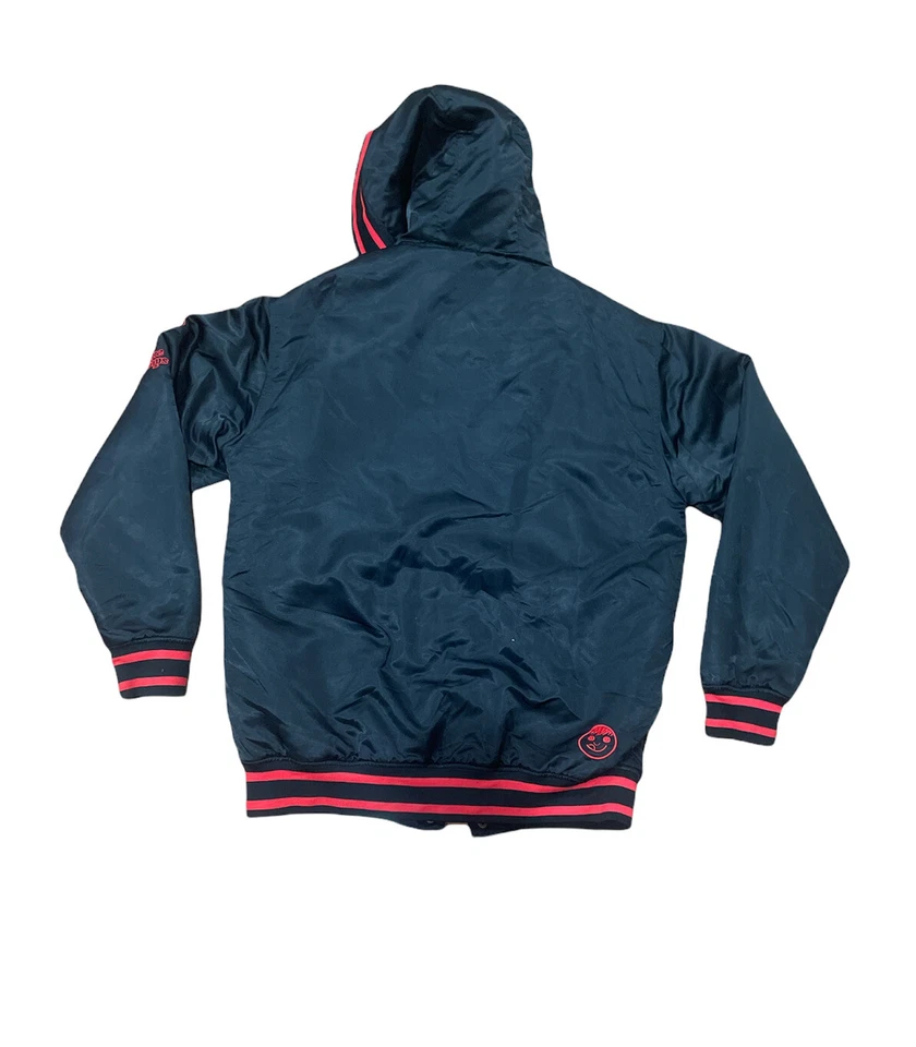 Chaqueta de béisbol vintage Neff para hombre estilo campeón grande negra y roja Foto 2 de 4
