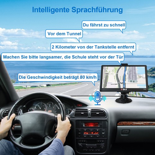 XGODY 7 Zoll GPS Navigationsgerät Wohnmobil PKW Navi LKW Navigation TypeC TF FM - Bild 7 von 14