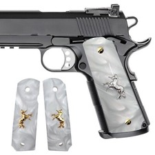 1911 Grips Full Size,Black/White Pearl,Bonded Ivory,Gold/Silver Horse,Colt etc
