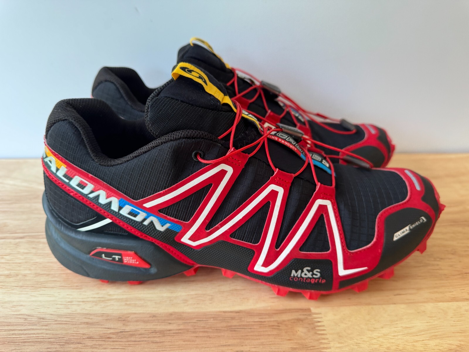 Scarpe Salomon Spikecross 3 invernali trail running rosse unisex uomo 11 donna 12