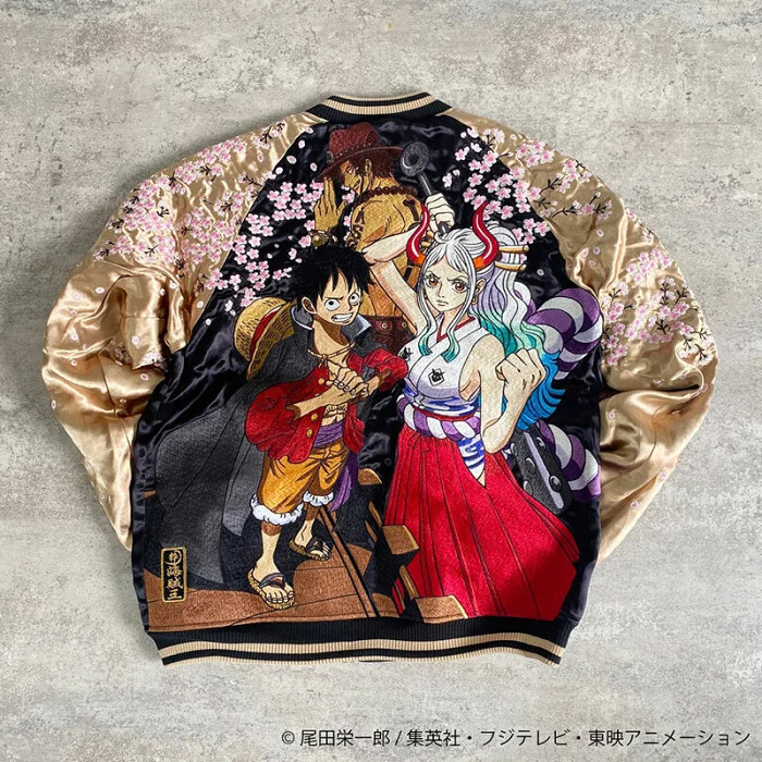 Karakuri Soul x ONE PIECE Luffy x Yamato Sukajan Black / Gold