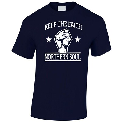 Herren Northern Soul T-Shirt Classic Keep The Faith Dance Soul R&B Disco Party