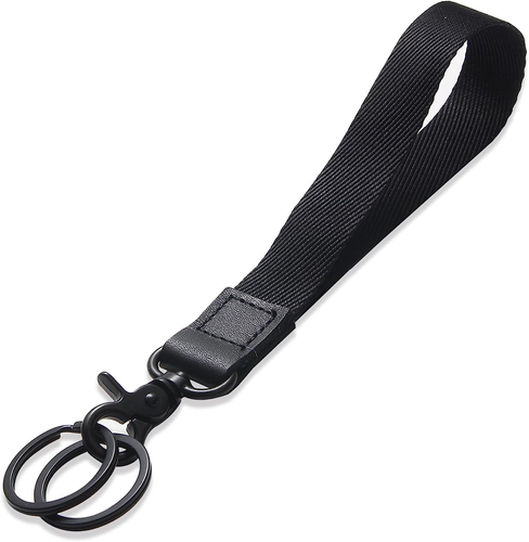 Hand Wrist Lanyard Key Chain Holder, Black Wristlet Strap for Key for Women & - Picture 8 of 12