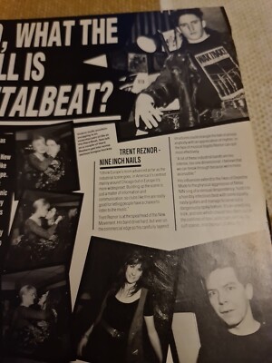 Vintage TRENT REZNOR NINE INCH NAILS YOUNG A4 POSTER RAW MAGAZINE CLIPPING 